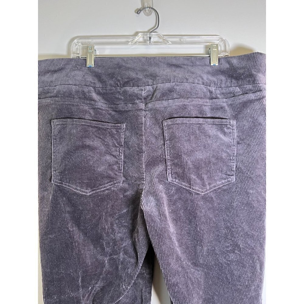 denim & Co. Women's 20W Tall Straight Leg Grey Cord Pants - Picture 6 of 10